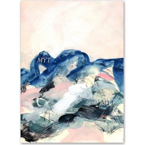 Hand painted Abstract Pink Color Oil Paintings Modern Canvas Painting Wall Painting for Living Room Home Decoration No Framed