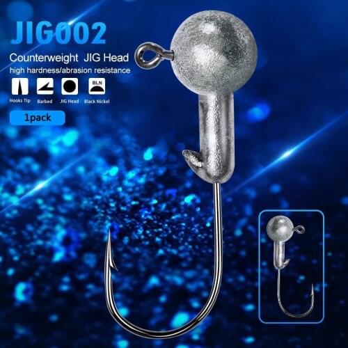 1pack 1g 3g 5g 7g 9g 12g 16g 20g 25g 28g crank Jig head hook fishing hook head Jig lure hard bait soft worm jig hook for fishing