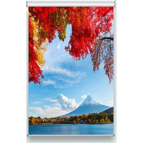 Window blinds roller blinds Beautiful lake view photo print curtains for the living room bedroom customize 3D Roller Blinds