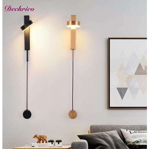 Modern Furniture Lamp Gold/Black Wall Lamp Stair Aisle Entrance Bedside Lignt Led Fixture Indoor Lamp Green Power Lighting