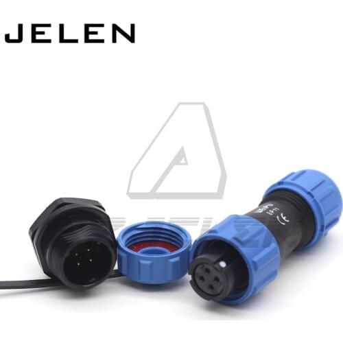 SP11series IP68 4pin Waterproof Connector female plug Male socket panel Mount wire cable connector aviation plug