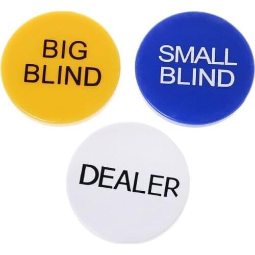 Texas Hold'em Big Blind Small Blind Dealer Party Casino Poker Card Game Props