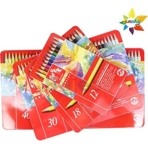 Switzerland original CARAN D'ACHE 12 18 30 40 80 120 Color Fine Art Artist water Color Pencil Supracolor Soft drawing pencil tin