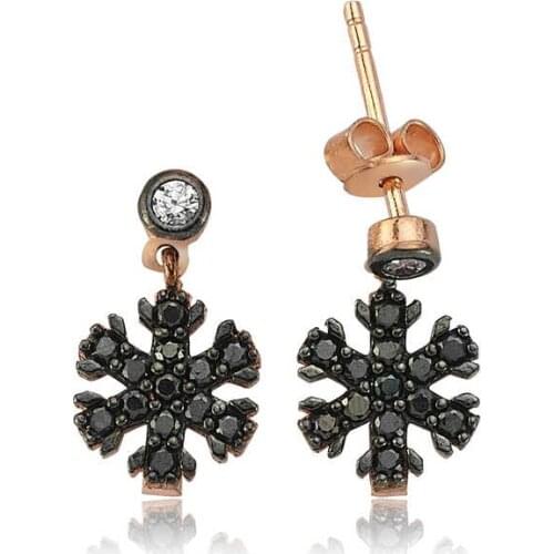 Tevuli 925 Sterling Silver Snowflake Earrings