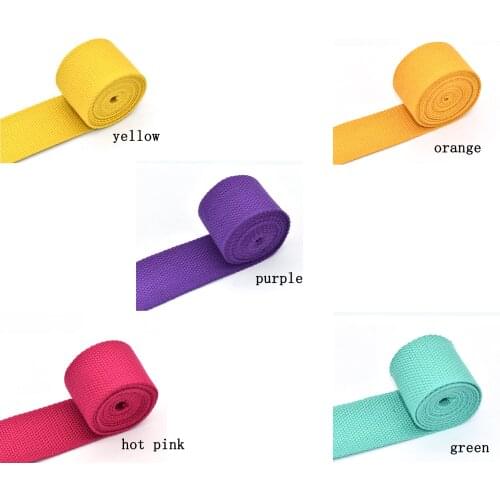 Heavy Weight Webbing Cotton Webbing Strap Handbag Handles 1 Inch Polyester Ribbon for Key Fobs,Purse Strap,Belting Webbing By Th