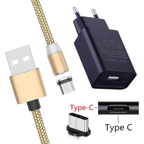 USB Power Adapter Fast charger Magnetic Type C Charge Cable For Samsung Galaxy A70 A40 S8 Huawei P40 P30 P20 P10 honor 8 9 10 20
