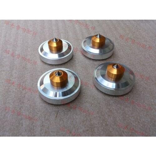 High quality aluminum audio amplifier foot aplifier chaiss Spikes tripod 44*26mm Ottomans Shock pads for amplifier case