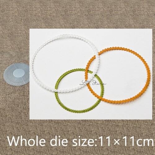 XLDesign Craft Metal Cutting Die stencil mold 11pcs circle lace frame scrapbook Album Paper Card Craft Embossing die cuts