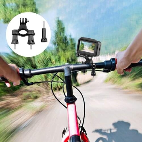 Bicycle Handle Bar Clip Clamp Mount for GoPro Hero 5 6 7 8 for DJI Osmo Action Camera Holder Accessory With 1/4" Tripod Adapter