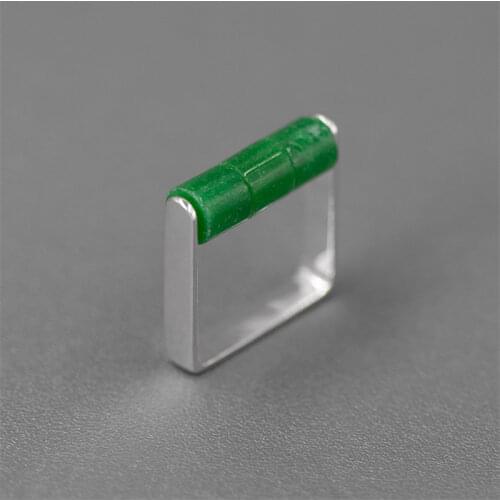 INATURE 925 Sterling Silver Natural Jadeite Stone Ring Simple Finger Rings For Women Female Jewelry Gifts