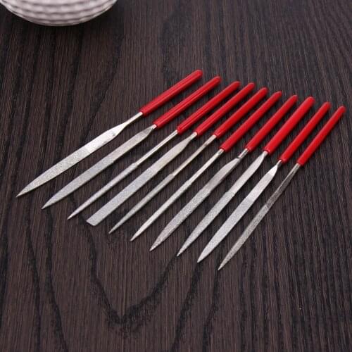 10PCS/SET Guitar Violin Zither Diamond File Needle Handle Files Luthier Tools Musical Instrument DIY Guitar Parts
