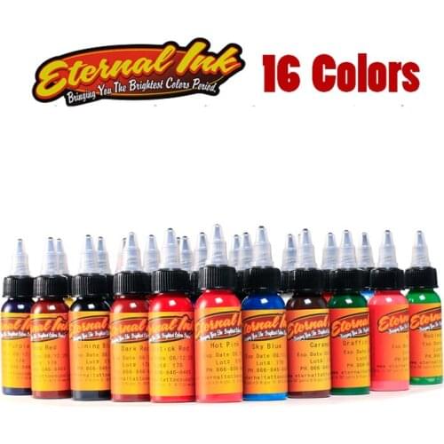 16 Colors 1oz Permanent Tattoo Dedicated Ink MakeUp Paint Tattoo Dedicated Pigment For Tattoo Body Painting Ink