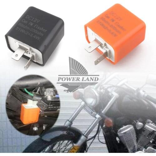 2 Pins 50C/m-200C/m Motor LED Flasher Relay Fix 12V Flash Speed Adjustable Motorcycle Turn Light Signal Indicator Resistor