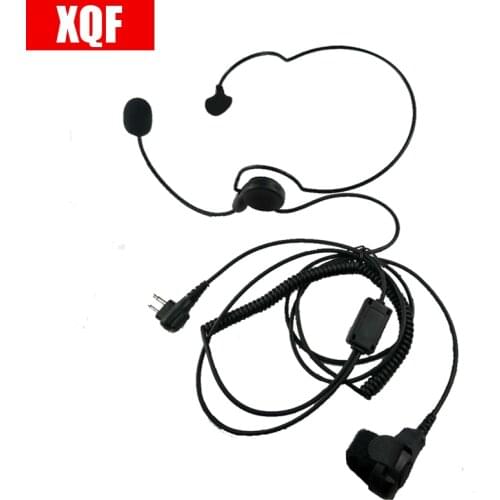 XQF 2 pin Advanced Unilateral headphone Mic Finger PTT Neckband Earpiece Cycling Field Tactical For Motorola GP68, GP88 Radio