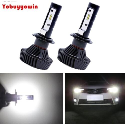 2PCS H7 LED Headlight Bulbs Conversion Kit Dipped Low Beam Car Light Bulbs DRL 80W 9000LM 6500K Cool White Car LED Lights Canbus