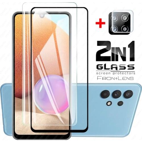 2 in 1 For Samsung Galaxy A32 a325 ( 5G / 4G ) Camera Lens Film & Screen Protector Guard Protective HD Tempered Glass a72 a52