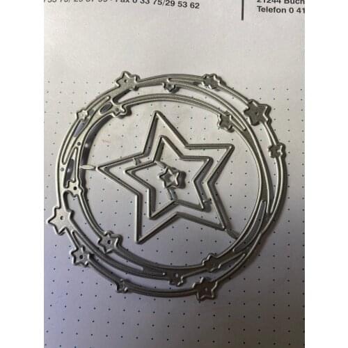 2021 Hemere Star Wreath Carbon Steel Metal Cutting Dies Stencil for DIY Scrapbooking Paper Album Card Craft Embossing Dies Cut