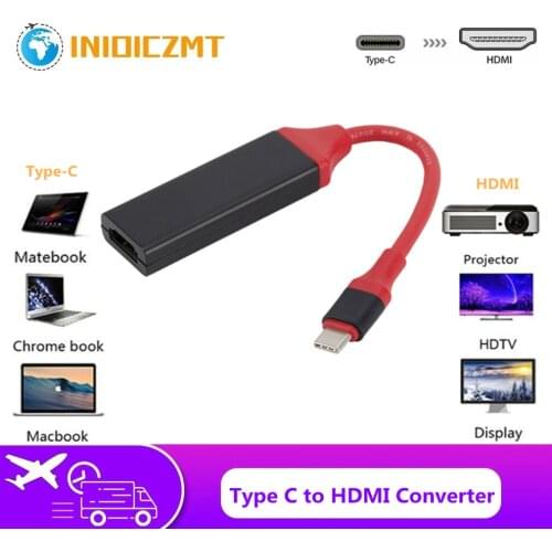 INIOICZMT 4K 30hz USB Type C to HDMI Adapter Male to Female Converter USB 3.1 to HDMI Cable Adapter for PC Computer TV Display