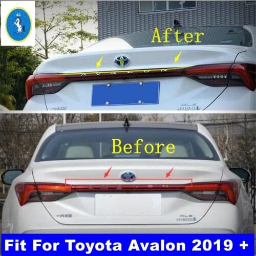 Yimaautotrims Auto Accessory Rear Trunk Cover Tailgate Kit Hatch Door Molding Boot Garnish Strip Fit For Toyota Avalon 2019 2020