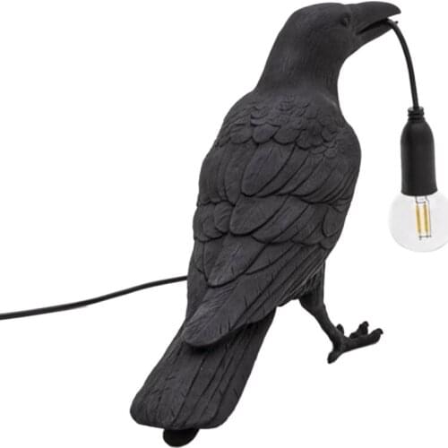 Auspicious Bird Shaped Table Lamp Home Decorative LED Lighting Personality Creative Bedroom Table Lamp