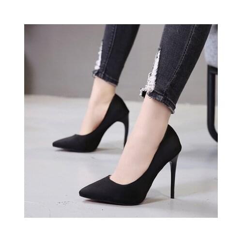 Big Size 35-44 Stiletto Heels Women Pumps Red Pointed Plaid Shoes Women Shallow High Thin Heels 2020 Party Wedding Shoes