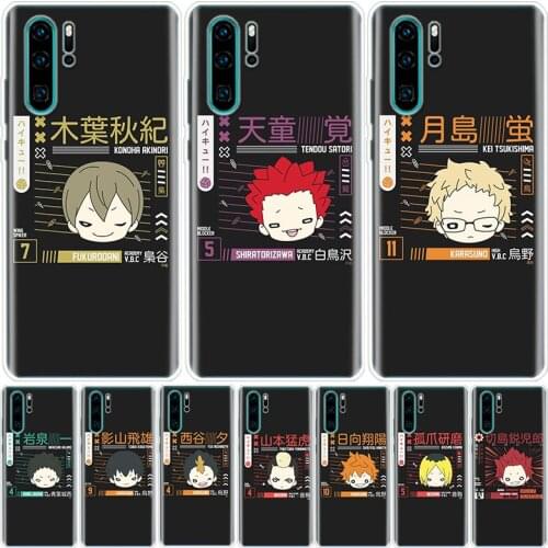 Haikyuu Nekoma Anime black Phone Case For Huawei Honor 9 8A 8S 8X 7X 7A 20 10 Lite Pro 9X Y9 Y8 Y7 Y6 Y5 V20 V30 10i20i Y9S Coqu