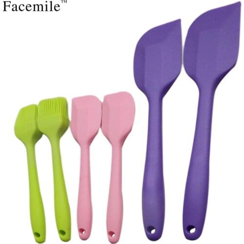 Facemile 6pcs Kitchen Cooking Silicone Batter Spatula Kitchen Utensil Baking Pastry Spatulas Fondant Cake Decorating Tool 53014