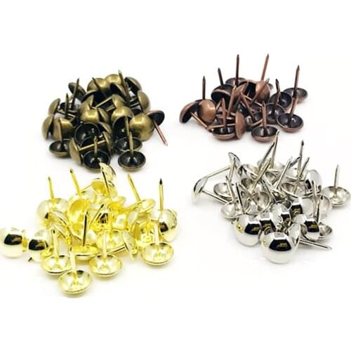 100sets) 8MM Bronze rivets Decorative nails Doornail Sofa nails Soft bag nails Thumbtack Antique nail tacks