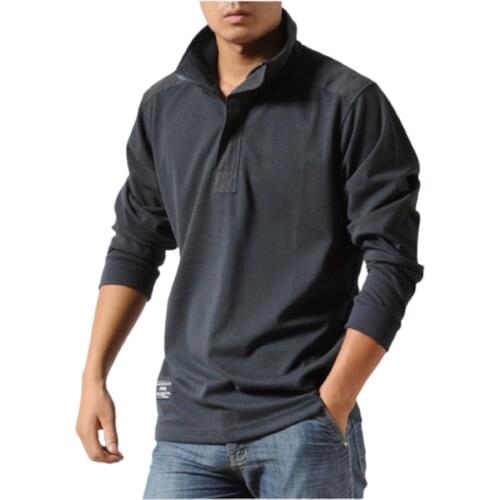 Cotton Casual Shirts Men Autumn Loose Long Sleeved Tactical Shirts Military Big Size Business Leisure Men Polo Shirt Size M-3XL