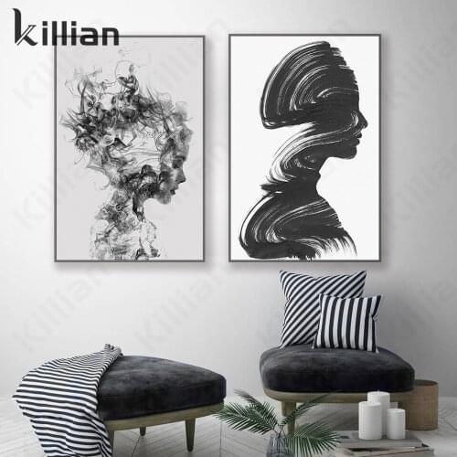 Canvas Decor Girl Side Abstract Texture Picture Wall Posters Wall Posters Canvas Painting Bedroom Home Decor Decoration for Hom