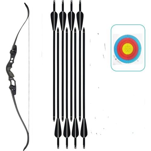 Junxing Archery Bow Hunting Recurve Bow And Arrow Outdoor Archery Equipment Ilf Sleeve 30-55 Pounds Hunting Bow And Arrow