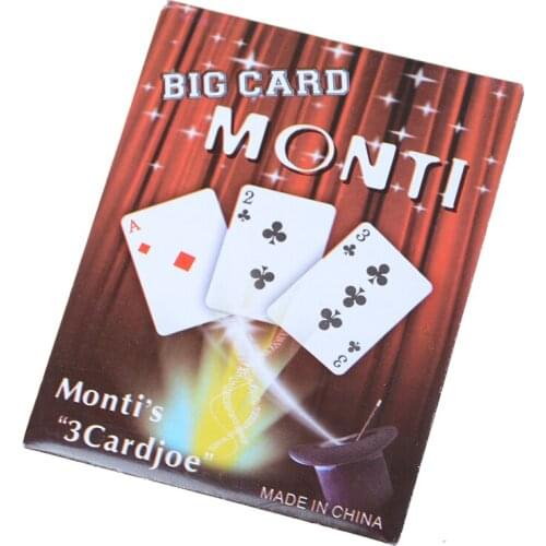 1pcs Magic 3 Three Card Trick Classic Paper Beginner Unisex