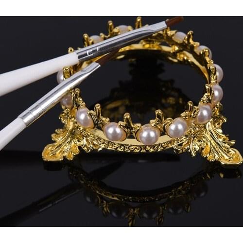 Crown Design Nail Art Brush Holder Set Pen Displayer Stand Tools Acrylic UV Gel Brush Rest Holders for Nail Decorations