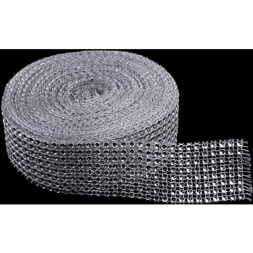 10 Yards Rhinestone Mesh Ribbon Roll Crystal Diamond Wrap for DIY Arts Craft