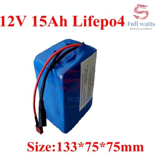12V 15Ah Lithium Lifepo4 Battery Pack 12V Bms 4s 3.2V 5ah Cells for 12V Fishing Lamp E-scooter E-bike+14.6v 2A Charger