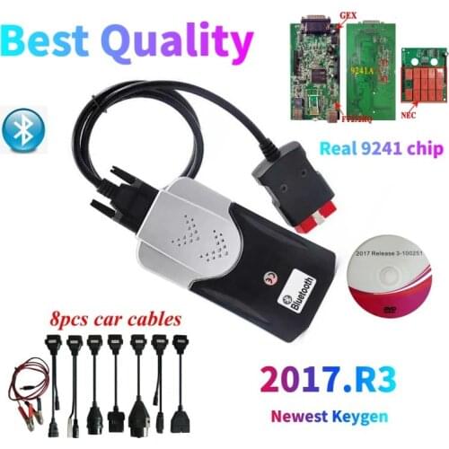 Best V3.0 PCB real 9241chip VD 2017.R3 New VCI for delphis pro obd2 Scanner Car truck Diagnostic tool