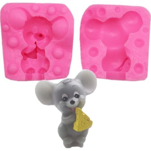 Mouse Cheese Mouse Cake Silicone Mold Candle Epoxy Decoration Cake Decoration Tool Fondant Silicone Mold