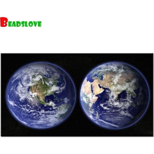 Space Planets And Earth 5d diy Diamond Painting cross stitch Full square Diamond Embroidery scenery mosaic set Modern Wall Art