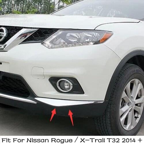 Lapetus Front Bumper Corner Protector Cover Trim 2Pcs Fit For Nissan Rogue / X-Trail T32 2014 2015 2016 ABS Accessories Exterior