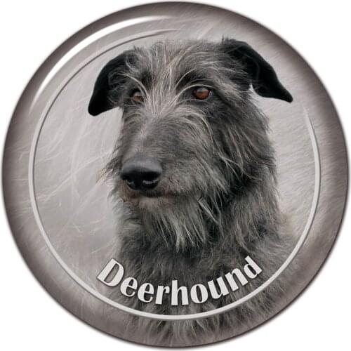 B0833# 13CM/17CM Self-Adhesive Decal Deerhound Dog Car Sticker Decors on Bumper Rear Window Laptop