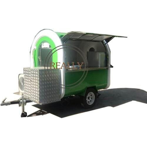 New design food trailer 220cm long food trailer food kiosk mobile food cart hotdog food trailer