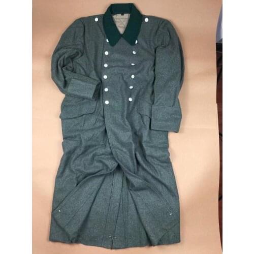 MENS GERMAN CLASSIC WW2 ARMY WH M36 FIELD GREY WOOL GREATCOAT COAT WWII Military Uniform War Reenactments