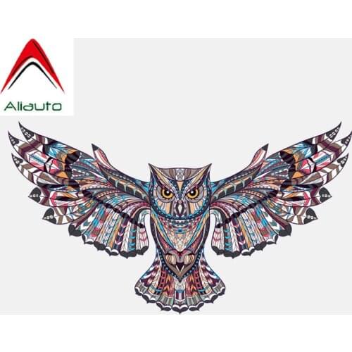 Aliauto Personalized Owl Tribal Totem PVC Car Sticker Automobile Motorcycles Decoration Accessories Reflective Decal,18cm*10cm