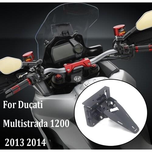 NEW For DUCATI MULTISTRADA 1200 2013 2014 Stand Holder Phone Mobile Phone GPS Plate Navigation Bracket USB Charging