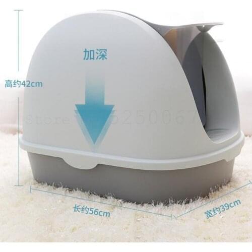 Fully Enclosed Cat Litter Cat Toilet Anti-splash Deodorant Extra Large Cat Supplies