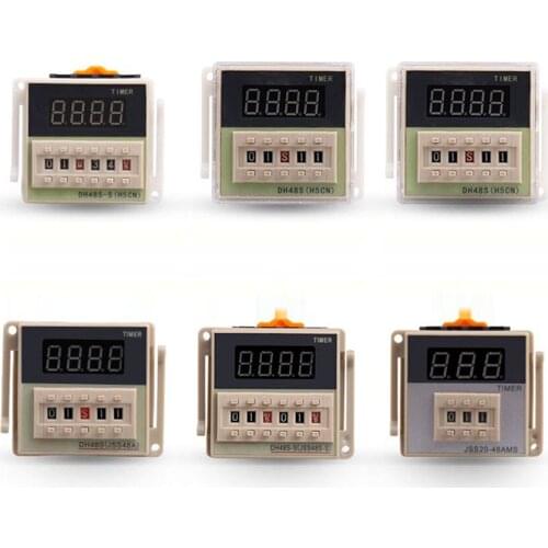 DH48S-S DH48S-1Z DH48S-2Z Digital display dial code time relay 380V 220V 48V 36V 24V 12V power-on delay cycle switch timing