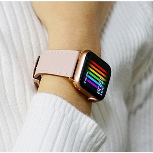 Geniune Leather Strap For Apple Watch 6 Band SE Strap 44mm 40mm iWatch Series 5 4 Watchbands For Applewatch 3 42mm 38mm Bracelet