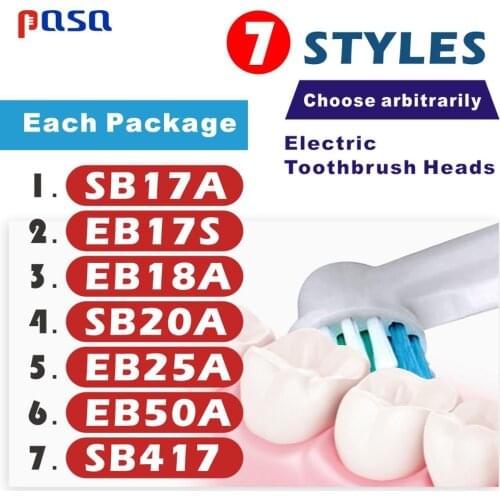 4/7pcs New Style EB17 Replacement Brush Heads/Nozzles For Oral B Electric Toothbrush Advance Power/Pro Health/3D Excel Precision