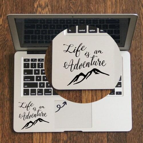Life is an adventure Quote Trackpad Decal for MacBook Air Pro Retina 11 12 13 14 15 inch Mac Book Touchpad Skin Laptop Sticker
