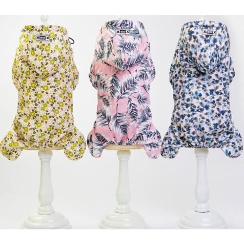 Waterproof Dog Coat for Small Medium Dogs Cute Teddy Rain Jacket Pet Dog Raincoat Bichon Rain Coat Kawaii Pet Dog Jumpsuit